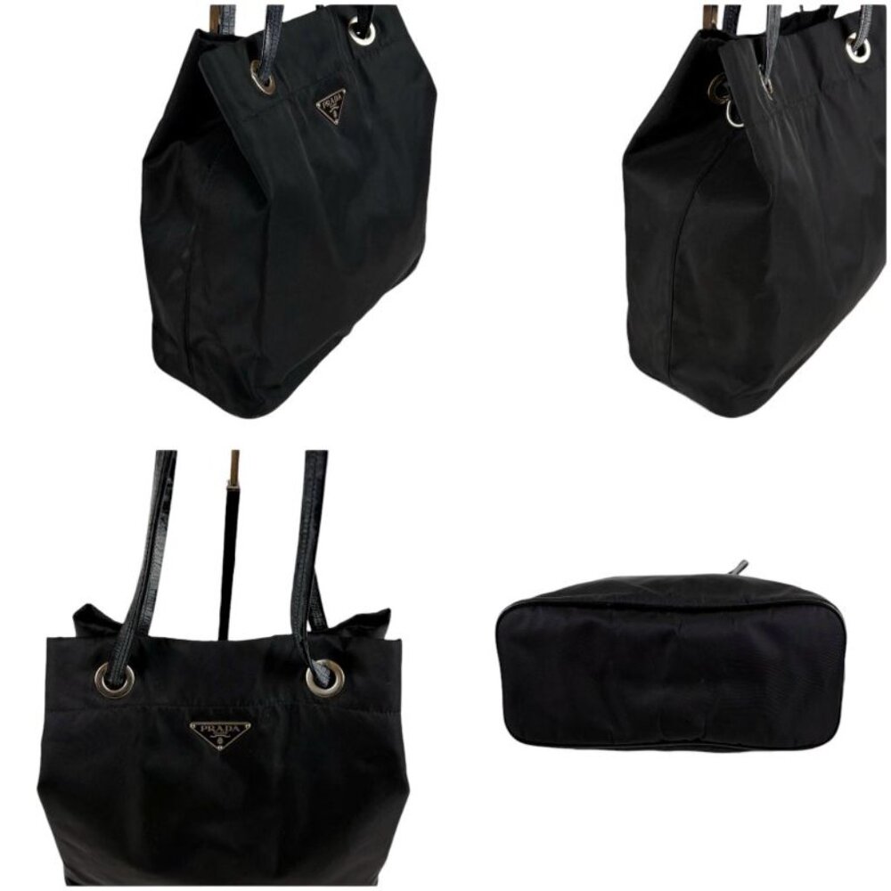 Prada Triangle Logo Drawstring Tote Shoulder Bag … - image 3